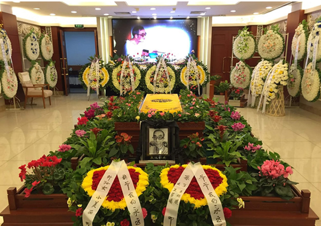 殡仪馆布置带视频播放的告别厅